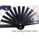 meifan Folding Fans Large Rave Hand Fan for Men Women 13-Inch Chinese Japanese Bamboo Handheld Fan for Dance Gift Performance Decorations Music Festival Party Club Clack Fan Sea Wave