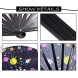 meifan Rave Clack Large Folding Hand Fans for WomenMen Chinese Japanese Bamboo Fans Handheld Fans for Festival Dance Gift Performance Decorations Aerospace