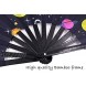 meifan Rave Clack Large Folding Hand Fans for WomenMen Chinese Japanese Bamboo Fans Handheld Fans for Festival Dance Gift Performance Decorations Aerospace