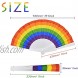 Renashed 6 Pack Pride Rainbow LGBT Fan Plastic Folding Fan Gay Pride LGBT Fans for EDM Music Festival Club Event Party Dance Performance Gift