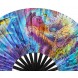 TRENDBOX Large Hand Fan Folding Fan Handheld Bamboo Fan for Women Men for Club Party Dance Performance and Music Festival Dragon