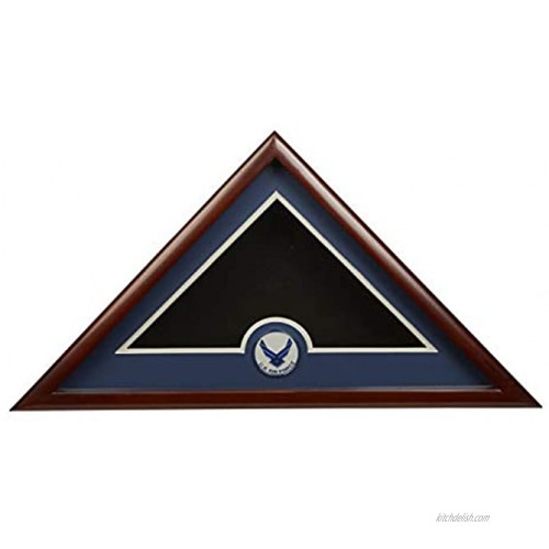 Allied Frame US Air Force Interment American Burial Flag Display Case with Official Air Force Wings Medallion