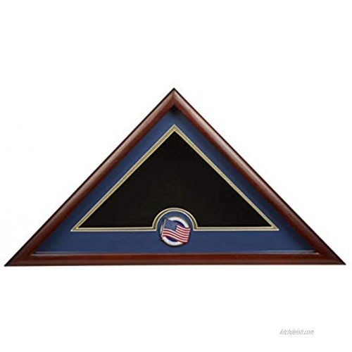 Allied Frame US Patriotic Interment Burial Flag Display Case with American Flag Medallion