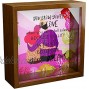 Anniversary Couple Gifts for Him and Her | 6x6x2 Romantic Memorabilia Shadow Box | Cute Love Gifts for Girlfriend and Boyfriend | Engagement Wooden Keepsake Gift | Wedding Gift for Bride and Groom