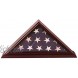 DECOMIL 5'x9' Flag Display Case for American Veteran Burial Flag Solid Wood Cherry Finish