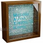 NA Math Teacher Gifts | 6x6x2 Memorabilia Shadow Box with Glass Front | Appreciation Gift for Math Teachers | Wooden Keepsake for Wall and Desk Decor | Great to Collect Special Items