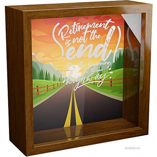 Retirement Gifts for Women | 6x6x2 Memorabilia Shadow Box with Glass Front | Wooden Keepsake for Wall Decor | Gift for Retired Women | Fun Memory Box | Special to Collect Memories