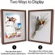 Sainyarh 8x10 Shadow Box Frame in Walnut with 12 Pack Colorful Butterflies Composite Wooden Shadow Box with HD Plexiglass for Wall and Tabletop Displaying