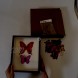 Sainyarh 8x10 Shadow Box Frame in Walnut with 12 Pack Colorful Butterflies Composite Wooden Shadow Box with HD Plexiglass for Wall and Tabletop Displaying