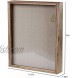 Shadow Box 13x16 Display Linen Background and 8 Stick Pins Solid Wood Memory Box Display Case for Photo,Sports Memorabilia Awards Medals and Tickets.
