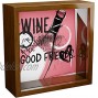 Wine Decor Gifts | 6x6x2 Memory Shadow Box | Themed Glass Fronted Keepsake Box | Unique Gift for Wine Lovers | Special for Wall or Tabletop Decor | Ideal for Men and Women
