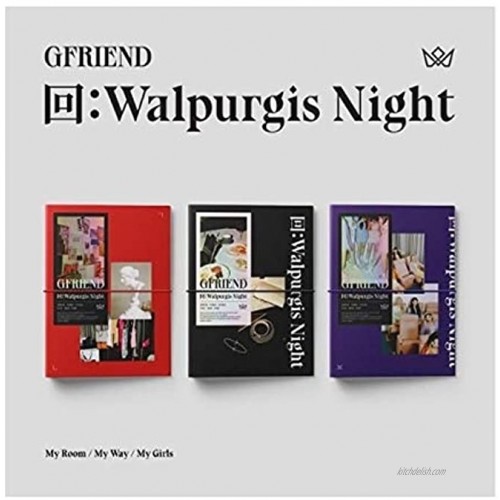 Gfriend 回:Walpurgis Night 3rd Album Random Version CD+60p PhotoBook+24p Lyrics+16p Mini Book+1p PhotoStand+1p Pop-Up Card+1p Business Card+1p Selfie+Message PhotoCard Set+Tracking Kpop