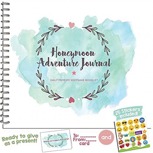 Honeymoon Adventure Journal for Couples The Perfect Photo Album Gift for Newlyweds That Includes Emoji Stickers and a Matching Card The Unique Memory Book You Need for The Best Trip of Your Life.