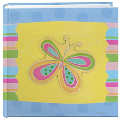 Pioneer Photo Albums 200-Pocket 3-D Striped Butterfly Applique Cover Photo Album 4 by 6-Inch