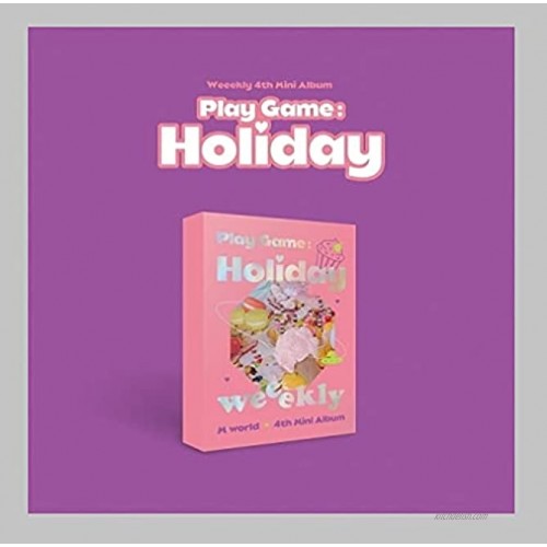 Weeekly Play Game : Holiday 4th Mini Album M Ver CD+1p Poster+92p PhotoBook+2p PhotoCard+1p Photo Ticket+1p Sticker+1p Printed Photo+1p Travel Name Tag+Message PhotoCard Set+Tracking Kpop Sealed