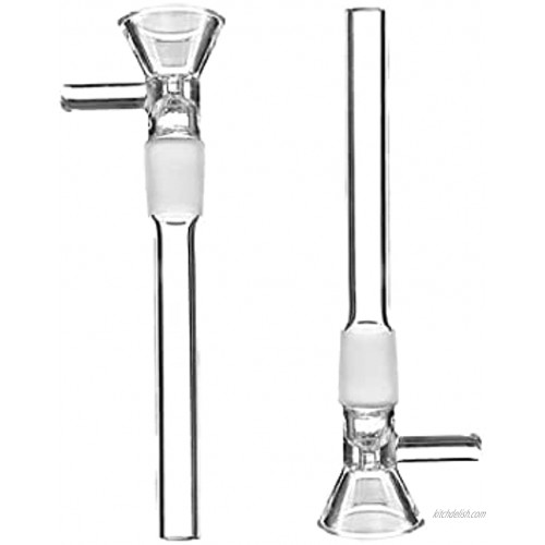 2 Pack Glass Stem Bowl Glass Slide Adapter 14mm With Handle