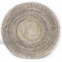 African Fair Trade 12-inch Round Grain Basket White