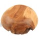 ANDALUCA Rustic Teak Wood Hand Carved Organic Bowl 11-12 Diameter