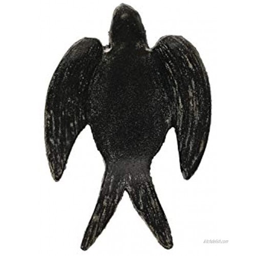 Creative Co-Op Decorative Cast Iron Distressed Black Bird Dish