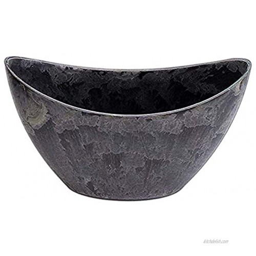 Curved Hard Plastic Bowl Slate Grey