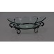 Deco 79 Glass Bowl Metal Stand 23 by 9-Inch Antique Black