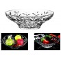 Elegant Crystal Round Bowl with Beautiful leaf design Serving Bowl Centerpiece For Home,Office,Wedding Decor Fruit Snack Dessert Server