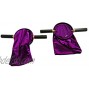 JWG Industries Velveteen Purple Violet Church Religious Offering Bag Pouch Set of 2