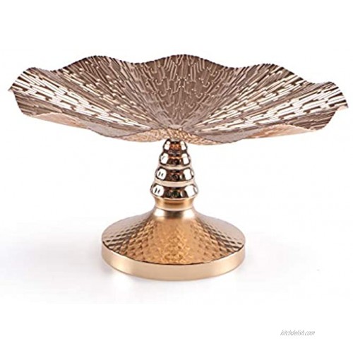MDLUU Centerpiece Bowl Centerpiece Holder Tray Pedestal Decorative Bowl for Dining Room Table Coffee Table Living Room Decor 13.3''Dia.×6.8''H Gold