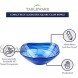 Pair of Cobalt Blue Alabaster Square Glass 6 Bowls