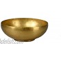 Serene Spaces Living Antique Brass Decorative Bowl Use as Metal Fruit Bowl for Floating Candles Flowers Potpourri Catchall for Entryway Dining Table Home Décor 4.75 Tall & 12 Diameter