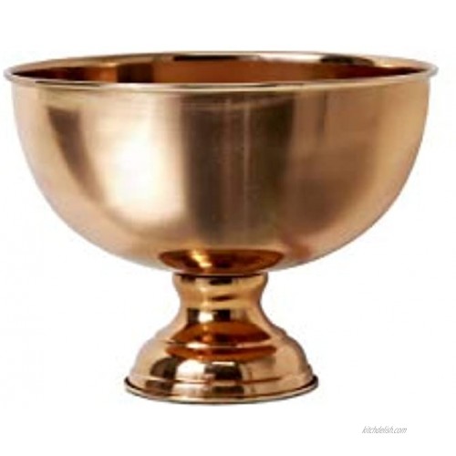 Serene Spaces Living Copper Finish Pedestal Bowl Add Fruit or Treats for a Table Centerpiece or Use as Flower Compote Ideal for Home Decor Wedding Party Event Measures 7.5 Tall and 10 Diameter