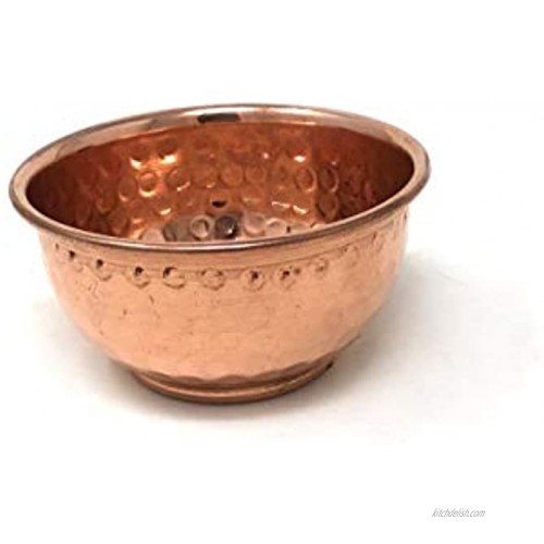 vrinda Tibetan Copper Offering Bowl Design Plain Hammered