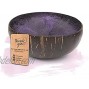 WiseArt Lacquer coconut bowl with wave pain Puple