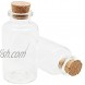 AxeSickle 20 mL Cork Stopper Glass Bottles Mini Transparent Glass Bottles 20 Pcs