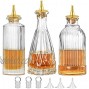 Bitters Bottle Set of 3 Glass Bitter Bottle with Dash Top Great Bottle For Your Cocktail KJPT-1