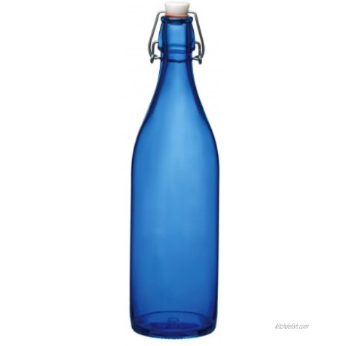 Bormioli Rocco Giara Bottle 33.75-Ounce Blue