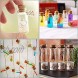 CHGCRAFT 20Pcs 15ml Glass Wish Bottles Cork Stoppers DIY Kits Glass Jars Favors with 30Pcs Eye Screws 10.94Yards Cord and 4Pcs Funnel for Decoration DIY Crafts