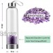 Crystal Glass Water Bottle Crystal Water Bottle Amethyst 17oz Healing Crystal Infused Water Bottle with Removable Amethyst Crystal and Protective Sleeve Amethyst Crystal Bottle