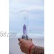 D I V I N E Amethyst Crystal Water Bottle for Healing and Wellness Beautiful quality Glass Bottle Gold engraving: the benefits of crystal & GRATITUDE. Portable use Large Crystals. Gift Ready.