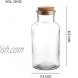 Glass Favor Jar Glass Storage Jars with Corks for Wedding and Party 18 Ounce