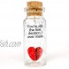 Heart and Message in a Bottle Love Present Romantic Decoration for Boyfriend or Girlfriend Anniversary Wish Jar with Card Heart in a Bottle You're Still the Best Decision I Ever Made