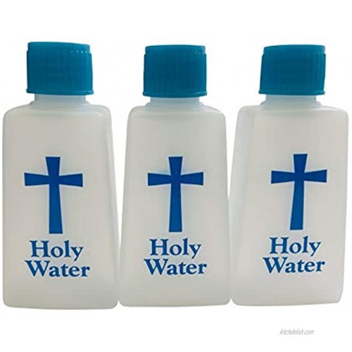 Holy Water Bottle Mini Plastic Vessel Pack Empty Container for Travel Set of 3