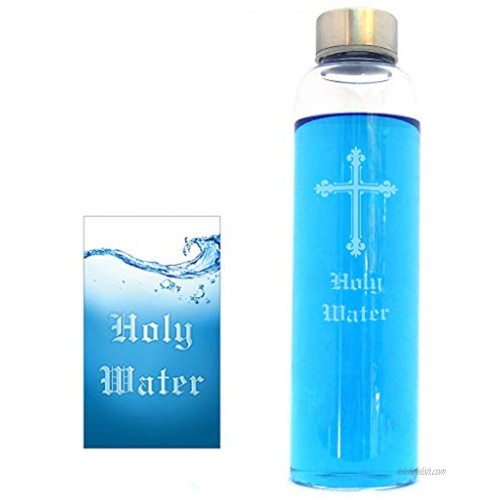 Holy Water Bottle with Booklet Glass Large 21oz