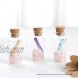 Magic Season Decorative Glass Bottles 24 Pcs w Cork Stopper 0.33 oz 0.85 D 2.2 H