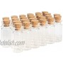 Magic Season Decorative Glass Bottles 24 Pcs w Cork Stopper 0.33 oz 0.85 D 2.2 H