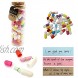Mczxon Capsule Letters Message in a Glass Bottles 50Pcs Cute Smiling Face Love Friendship Letter Color Pill with Wishing Bottle Message Pills for Boys Girls Friends Family