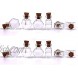 MIGK 24pcs Small Mini Glass Jars Bottles with Cork Stoppers and Eye Screws 1ml Tiny Vials Wishing Message Bottle Charms Necklace Decorative Accessories for Wedding Party Favors,Sexangle Shape