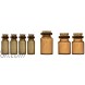 Tim Holtz Idea-ology Glass Apothecary Vials with Corks 7 Vial Pack Includes 20 Vintage Labels and 7 Corks Tinted Glass TH93302