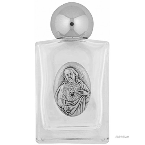 Venerare Glass Holy Water Bottle Sacred Heart of Jesus