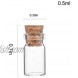 VOFUWS 50PCS 0.5ml Mini Glass Jars Tiny Bottles with Corks50pcs Eye